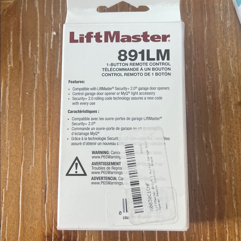 LiftMaster 891LM 1-Button Remote Control - Picture 2 of 2